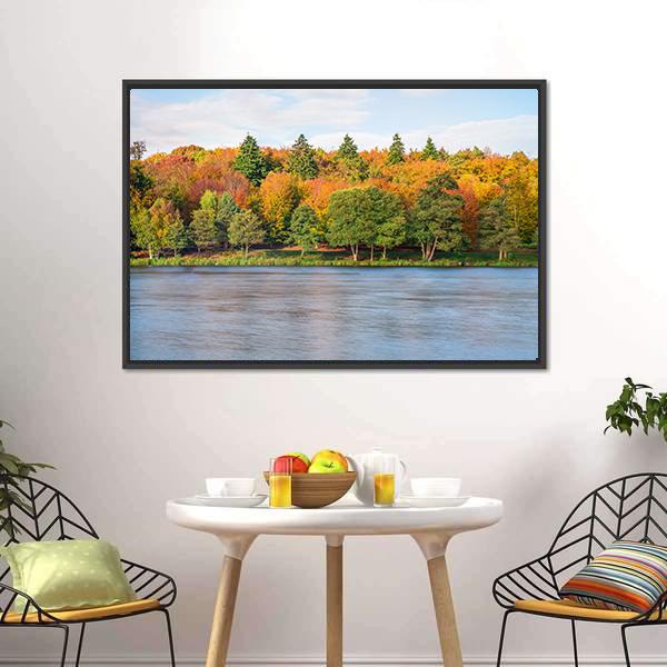Lake In Virginia Canvas Wall Art-5 Horizontal-Gallery Wrap-22" x 12"-Tiaracle