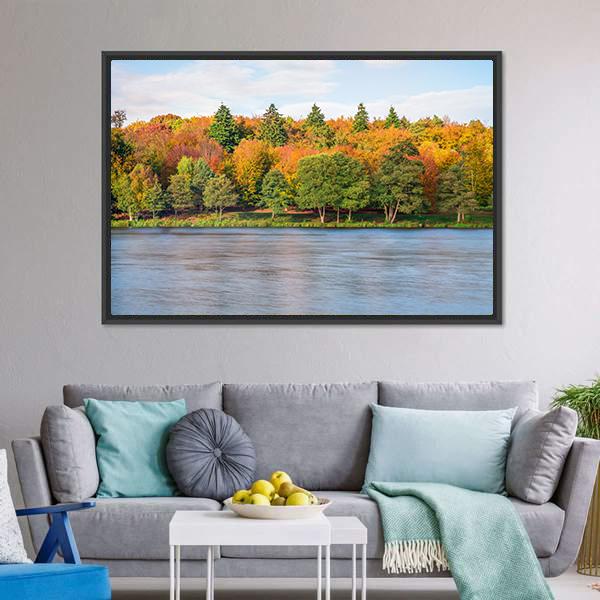 Lake In Virginia Canvas Wall Art-3 Horizontal-Gallery Wrap-25" x 16"-Tiaracle