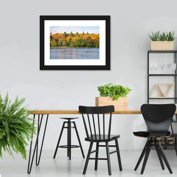Lake In Virginia Canvas Wall Art-3 Horizontal-Gallery Wrap-25" x 16"-Tiaracle