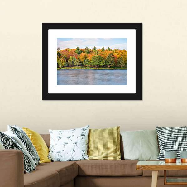 Lake In Virginia Canvas Wall Art-3 Horizontal-Gallery Wrap-25" x 16"-Tiaracle