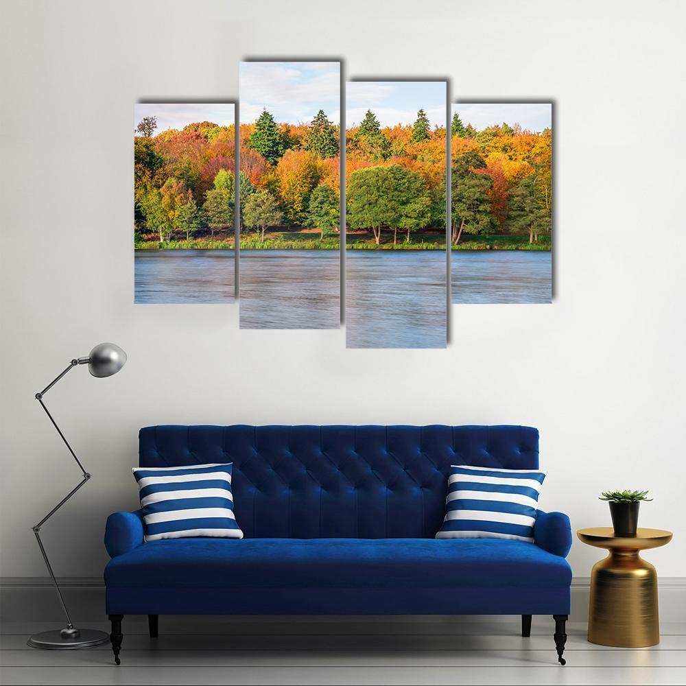 Lake In Virginia Canvas Wall Art-4 Pop-Gallery Wrap-50&quot; x 32&quot;-Tiaracle