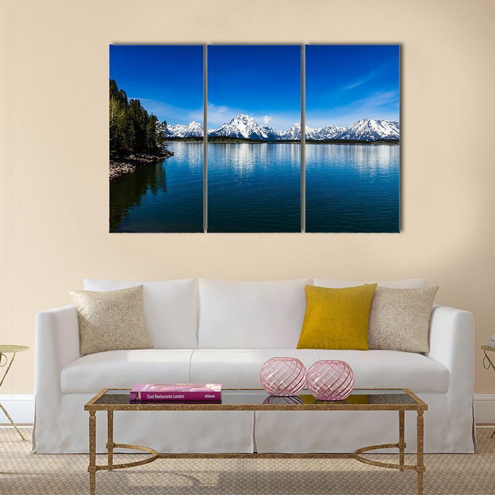Lake Jackson Canvas Wall Art-3 Horizontal-Gallery Wrap-37" x 24"-Tiaracle