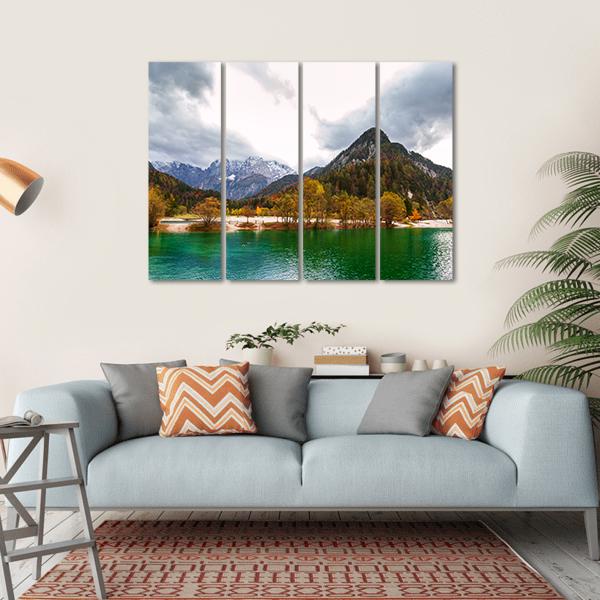 Lake Jasna Slovenia Canvas Wall Art-4 Horizontal-Gallery Wrap-34" x 24"-Tiaracle