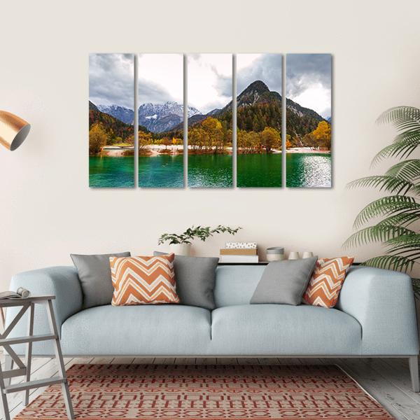 Lake Jasna Slovenia Canvas Wall Art-5 Horizontal-Gallery Wrap-22" x 12"-Tiaracle