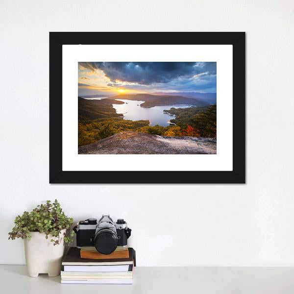Lake Jocassee US Canvas Wall Art-1 Piece-Framed Print-20" x 16"-Tiaracle