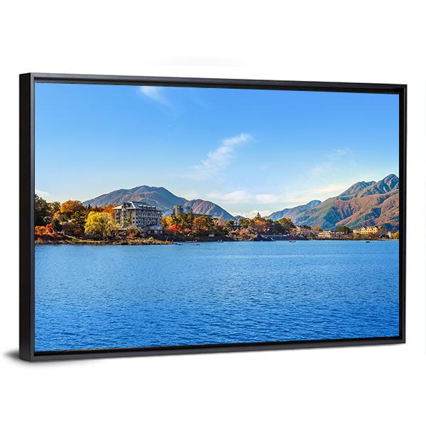 Lake Kawaguchi Japan Canvas Wall Art-3 Horizontal-Gallery Wrap-25" x 16"-Tiaracle