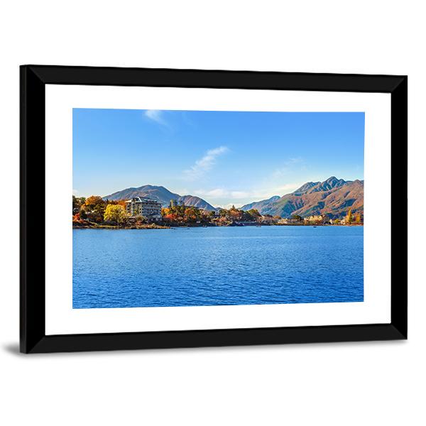 Lake Kawaguchi Japan Canvas Wall Art-3 Horizontal-Gallery Wrap-25" x 16"-Tiaracle