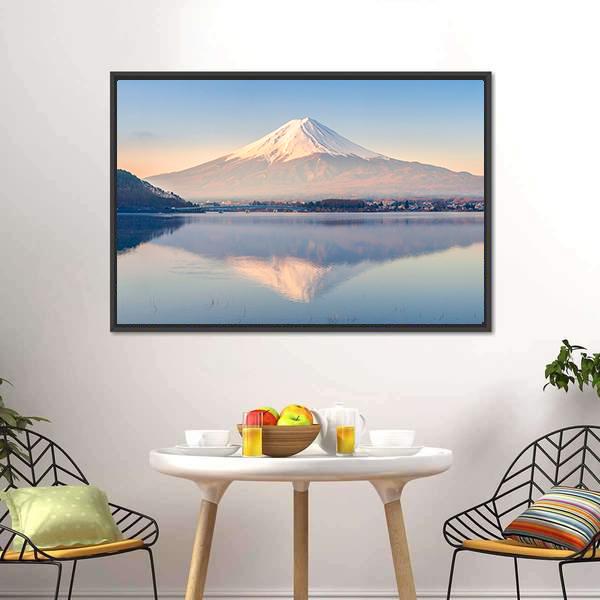 Lake Kawaguchiko Canvas Wall Art-3 Horizontal-Gallery Wrap-25" x 16"-Tiaracle