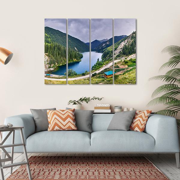 Lake Kolsai Kazakhstan Canvas Wall Art-4 Horizontal-Gallery Wrap-34" x 24"-Tiaracle