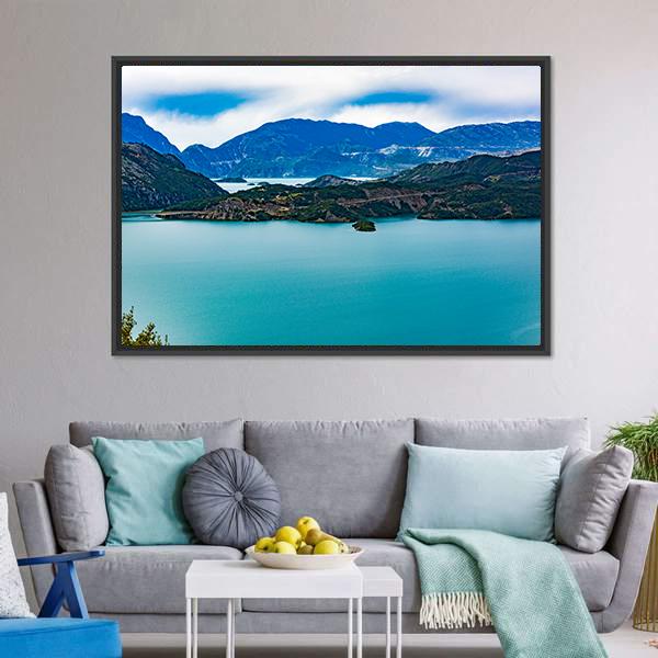 Lake Kremasta Canvas Wall Art-3 Horizontal-Gallery Wrap-25" x 16"-Tiaracle