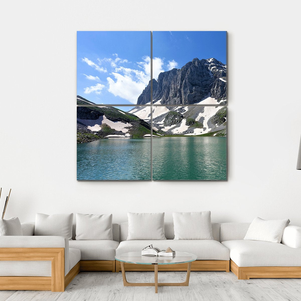Lake Kseroloutsa Canvas Wall Art-4 Square-Gallery Wrap-17" x 17"-Tiaracle