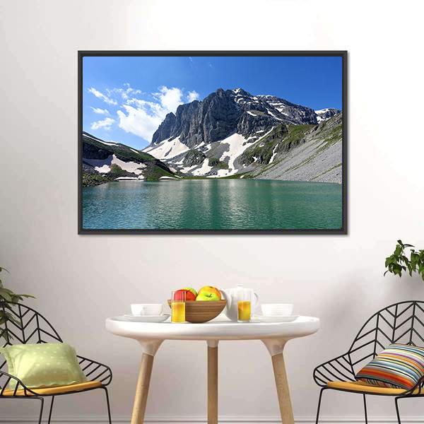 Lake Kseroloutsa Canvas Wall Art-3 Horizontal-Gallery Wrap-25" x 16"-Tiaracle