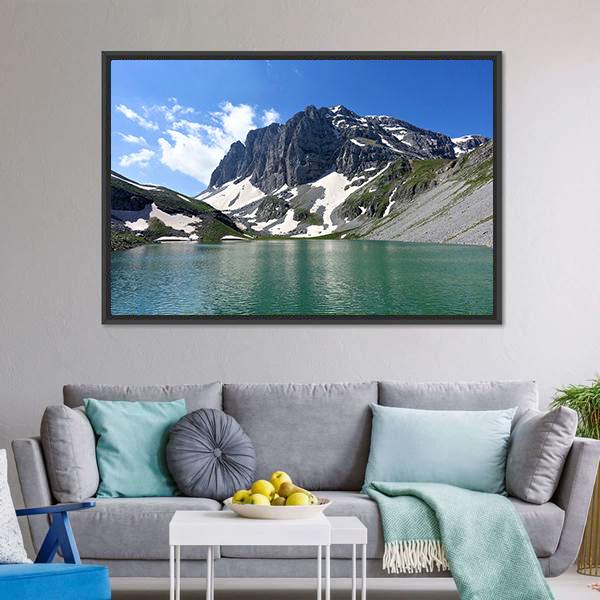 Lake Kseroloutsa Canvas Wall Art-3 Horizontal-Gallery Wrap-25" x 16"-Tiaracle