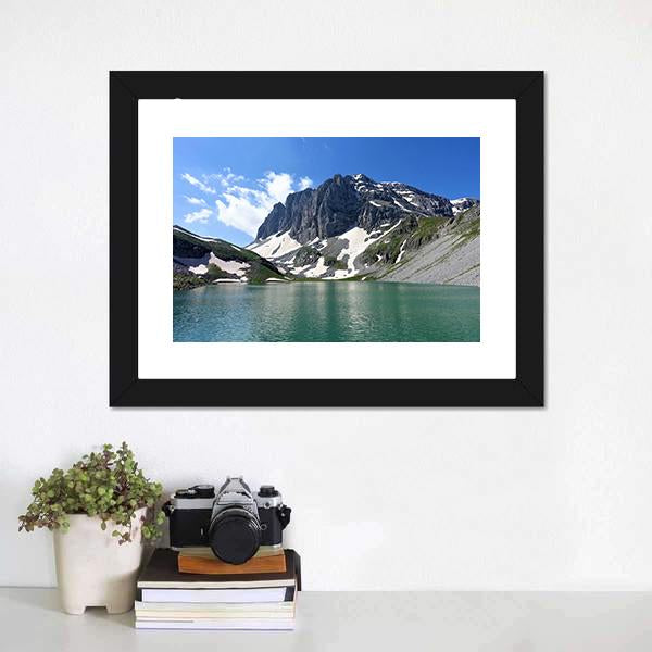 Lake Kseroloutsa Canvas Wall Art-1 Piece-Framed Print-20" x 16"-Tiaracle