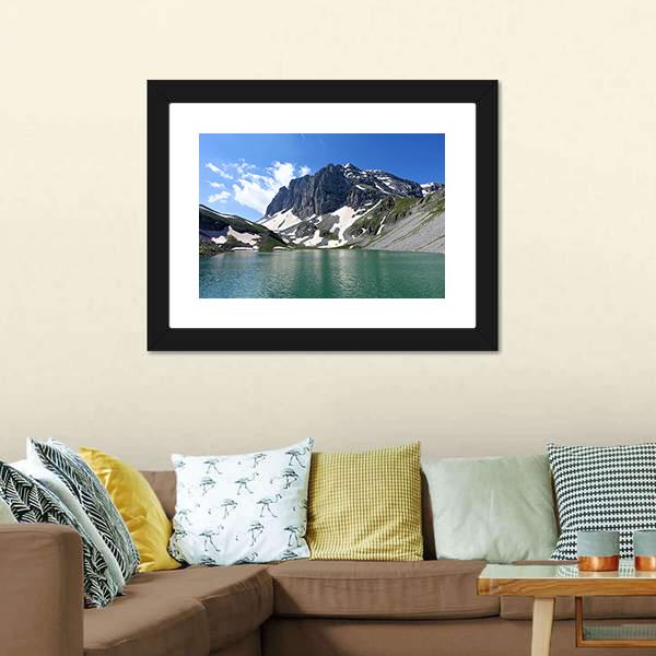 Lake Kseroloutsa Canvas Wall Art-5 Horizontal-Gallery Wrap-22" x 12"-Tiaracle