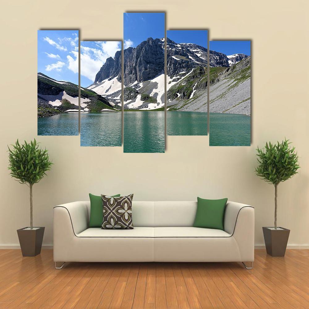 Lake Kseroloutsa Canvas Wall Art-4 Pop-Gallery Wrap-50" x 32"-Tiaracle