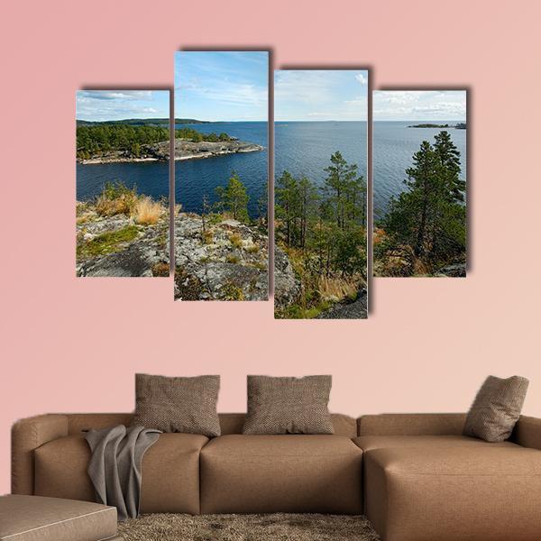 Lake Ladoga Canvas Wall Art-4 Pop-Gallery Wrap-50" x 32"-Tiaracle