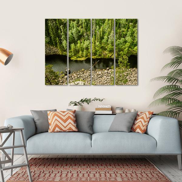 Lake Landscape Finland Canvas Wall Art-4 Horizontal-Gallery Wrap-34" x 24"-Tiaracle