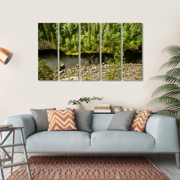 Lake Landscape Finland Canvas Wall Art-5 Horizontal-Gallery Wrap-22" x 12"-Tiaracle