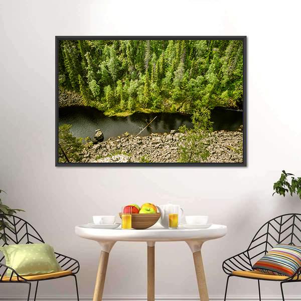 Lake Landscape Finland Canvas Wall Art-3 Horizontal-Gallery Wrap-25&quot; x 16&quot;-Tiaracle