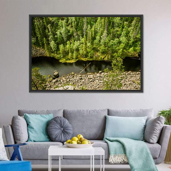Lake Landscape Finland Canvas Wall Art-3 Horizontal-Gallery Wrap-25&quot; x 16&quot;-Tiaracle