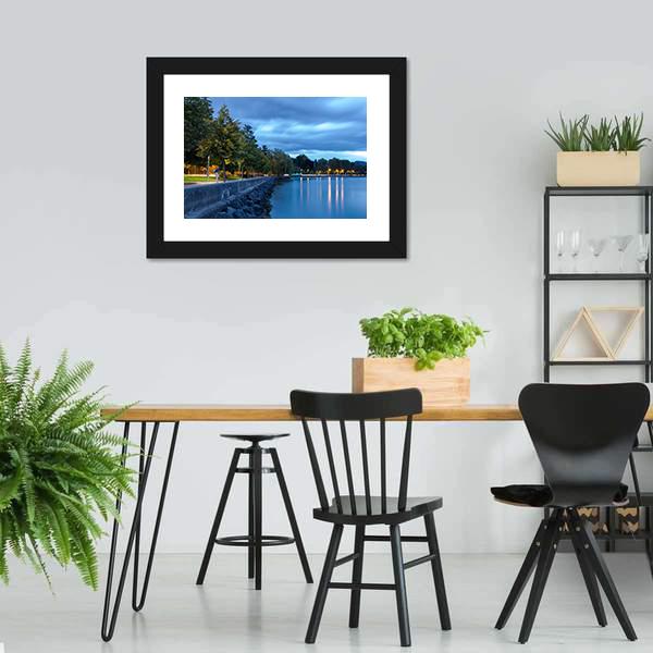 Lake Leman Switzerland Canvas Wall Art-3 Horizontal-Gallery Wrap-25" x 16"-Tiaracle