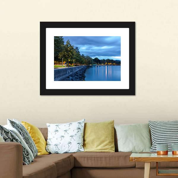 Lake Leman Switzerland Canvas Wall Art-3 Horizontal-Gallery Wrap-25" x 16"-Tiaracle