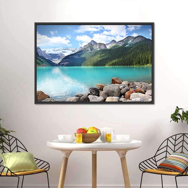 Lake Louise Alberta Canada Canvas Wall Art-5 Horizontal-Gallery Wrap-22" x 12"-Tiaracle