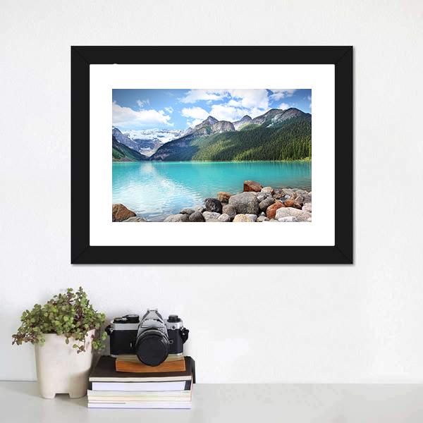 Lake Louise Alberta Canada Canvas Wall Art-1 Piece-Framed Print-20" x 16"-Tiaracle