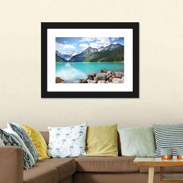 Lake Louise Alberta Canada Canvas Wall Art-5 Horizontal-Gallery Wrap-22" x 12"-Tiaracle