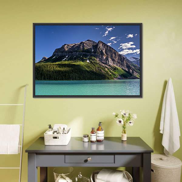 Lake Louise Alberta Canvas Wall Art-1 Piece-Floating Frame-24" x 16"-Tiaracle