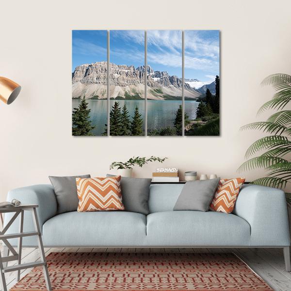 Lake Louise In Alberta Canvas Wall Art-4 Horizontal-Gallery Wrap-34" x 24"-Tiaracle