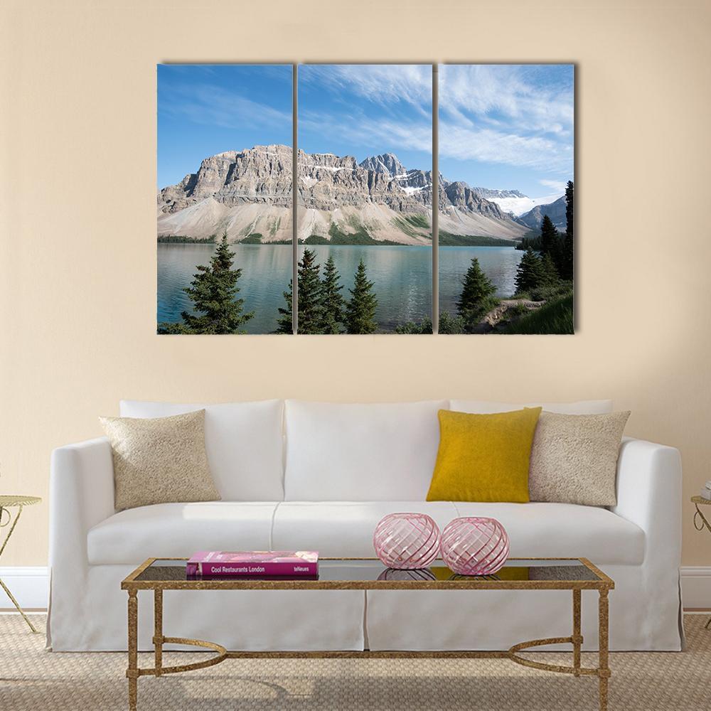 Lake Louise In Alberta Canvas Wall Art-3 Horizontal-Gallery Wrap-37" x 24"-Tiaracle