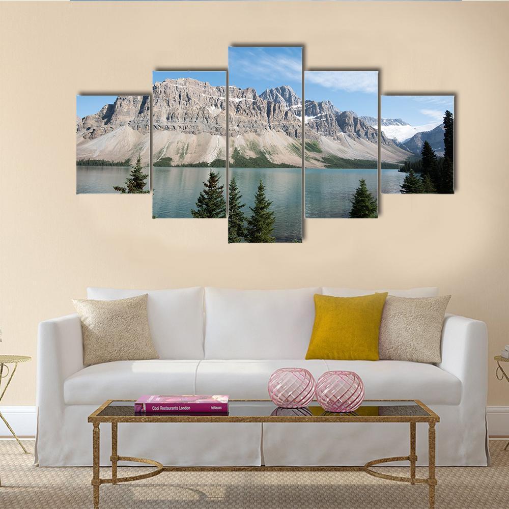 Lake Louise In Alberta Canvas Wall Art-5 Star-Gallery Wrap-62" x 32"-Tiaracle