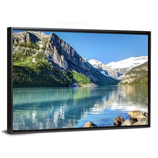 Lake Louise In Canada Canvas Wall Art-3 Horizontal-Gallery Wrap-25" x 16"-Tiaracle