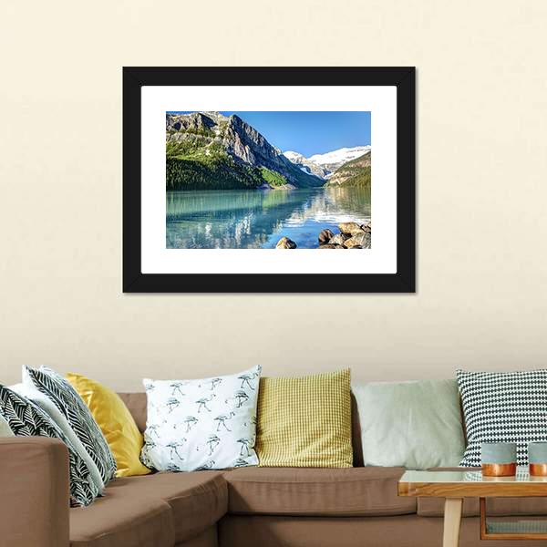 Lake Louise In Canada Canvas Wall Art-3 Horizontal-Gallery Wrap-25" x 16"-Tiaracle