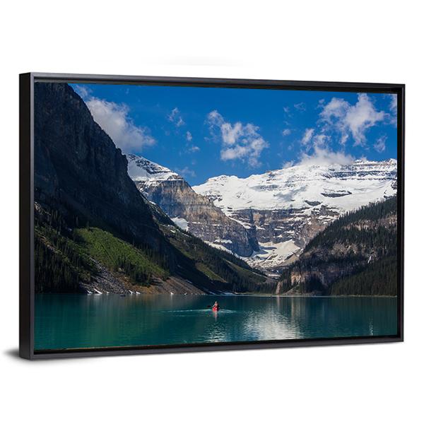 Lake Louise In Summer Canvas Wall Art-3 Horizontal-Gallery Wrap-25" x 16"-Tiaracle
