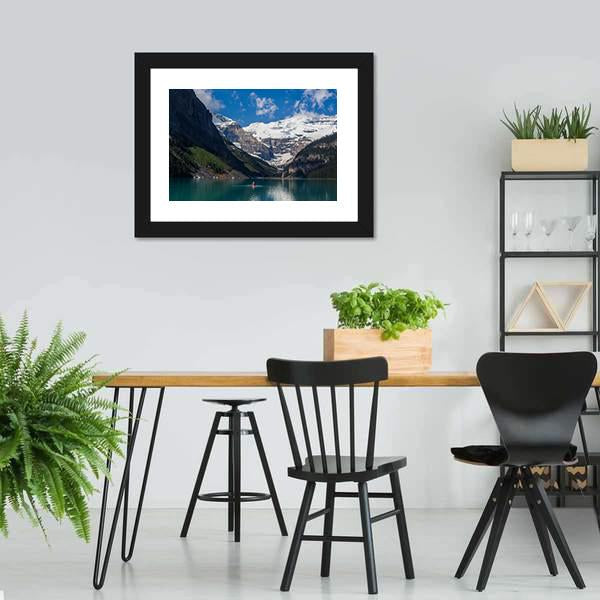 Lake Louise In Summer Canvas Wall Art-3 Horizontal-Gallery Wrap-25" x 16"-Tiaracle