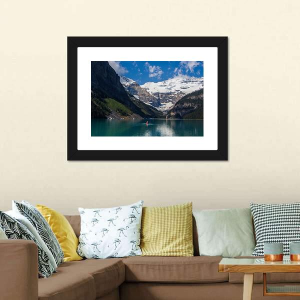 Lake Louise In Summer Canvas Wall Art-3 Horizontal-Gallery Wrap-25" x 16"-Tiaracle
