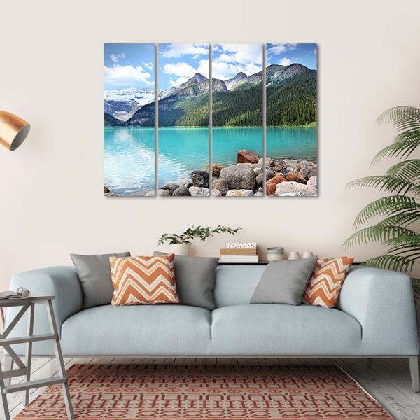 Lake Louise Alberta Canada Canvas Wall Art-4 Horizontal-Gallery Wrap-34" x 24"-Tiaracle