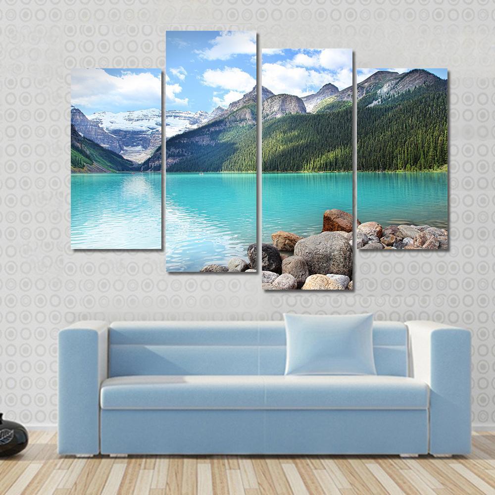 Lake Louise Alberta Canada Canvas Wall Art-4 Pop-Gallery Wrap-50" x 32"-Tiaracle