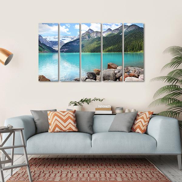 Lake Louise Alberta Canada Canvas Wall Art-5 Horizontal-Gallery Wrap-22" x 12"-Tiaracle