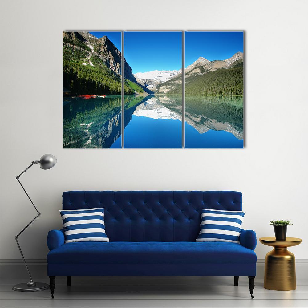 Lake Louise Mountain Canvas Wall Art-3 Horizontal-Gallery Wrap-37" x 24"-Tiaracle