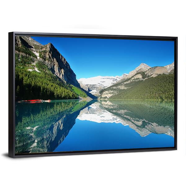 Lake Louise Mountain Canvas Wall Art-3 Horizontal-Gallery Wrap-25" x 16"-Tiaracle