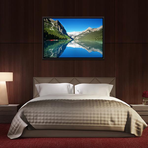 Lake Louise Mountain Canvas Wall Art-3 Horizontal-Gallery Wrap-25" x 16"-Tiaracle