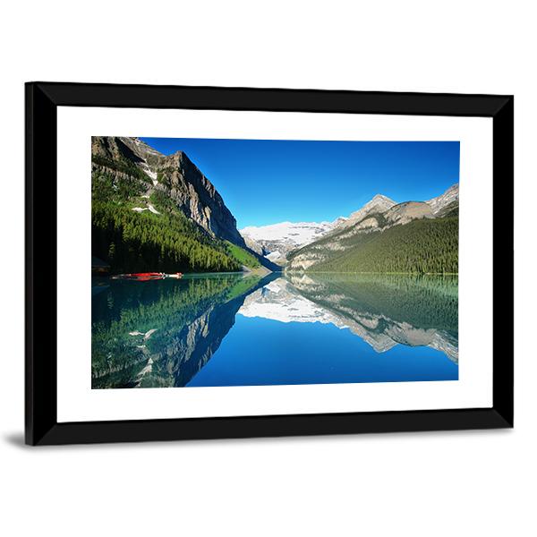 Lake Louise Mountain Canvas Wall Art-3 Horizontal-Gallery Wrap-25" x 16"-Tiaracle