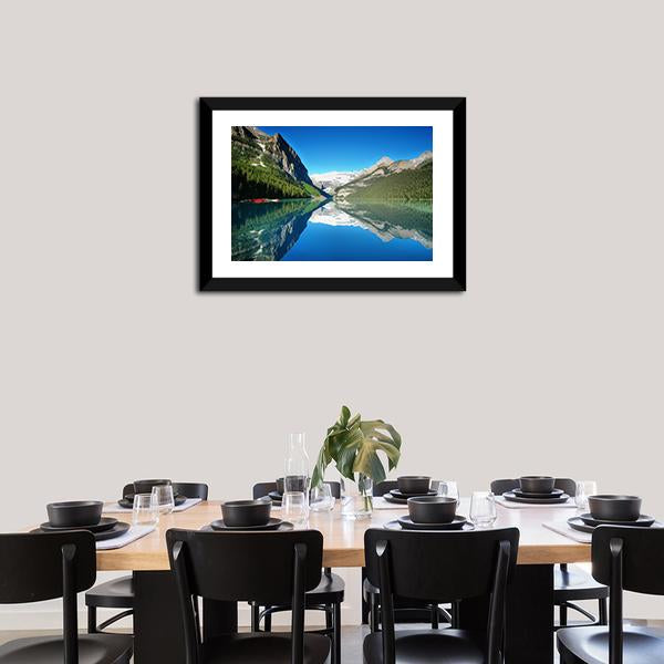 Lake Louise Mountain Canvas Wall Art-3 Horizontal-Gallery Wrap-25" x 16"-Tiaracle