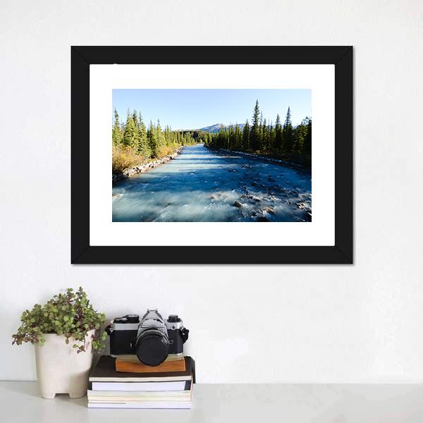 Lake Louise Village Canvas Wall Art-1 Piece-Framed Print-20" x 16"-Tiaracle