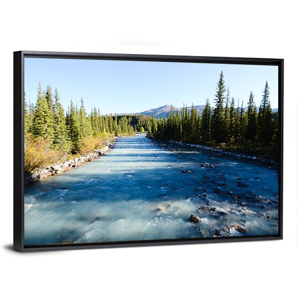 Lake Louise Village Canvas Wall Art-3 Horizontal-Gallery Wrap-25" x 16"-Tiaracle
