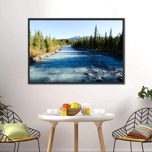 Lake Louise Village Canvas Wall Art-3 Horizontal-Gallery Wrap-25" x 16"-Tiaracle